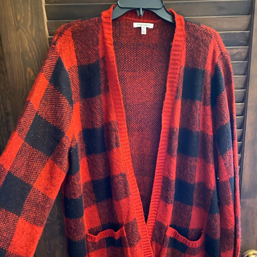Buffalo Plaid Duster Cardigan